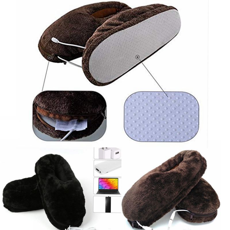 Warmer Heated-Slipper Electric-Feet Portable Winter Soft Home Usb-Pad Cold-Relief-Gift One size fits all