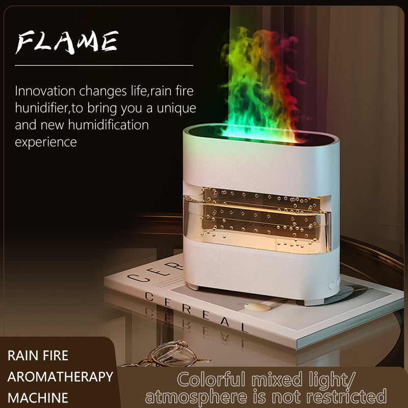 Cozy Rain Humidifier With Water Flame Out The Top